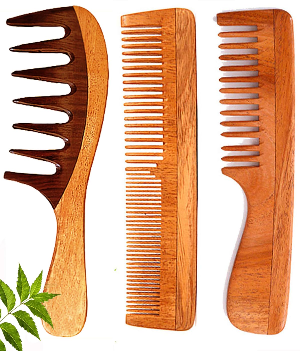 Pure Neem Wooden Comb for Women & Men | Helps Hair Growth |Dandruff Remover (Combo of 3) Pure Neem Wooden Comb for Women & Men | Helps Hair Growth |Dandruff Remover (Combo of 3)