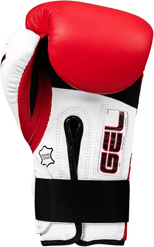 Miniatura 2 de Title Boxing Guantes de entrenamiento de gel suspense, rojoblanco, 14 onzas