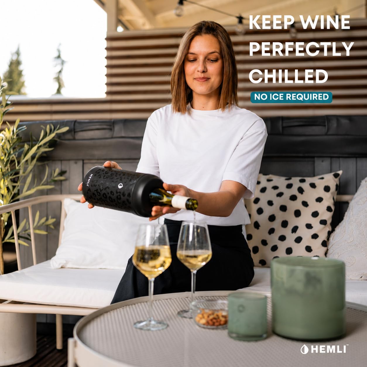 Wine Bottle Chiller Insulator Sleeve, Keeps Wine and Champagne Cold for 12 Hours, Vacuum Insulated Wine Bottle Cooler — Amazon image 2