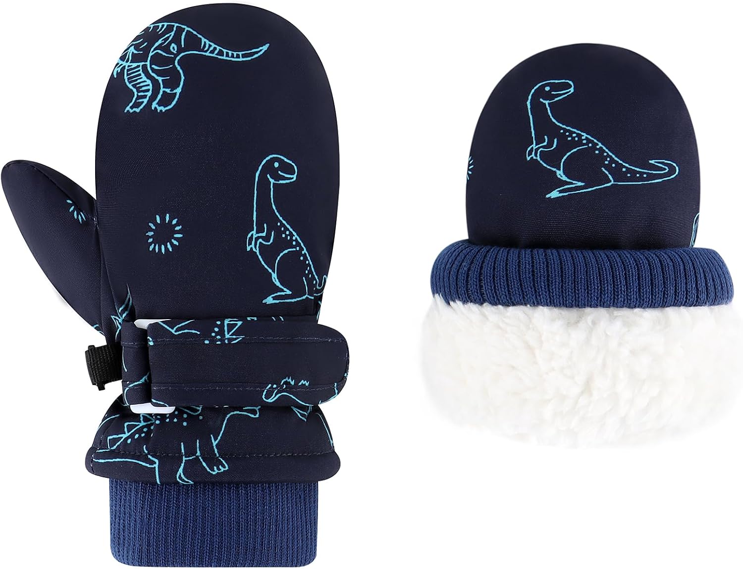 Toddler Snow Gloves Toddler Waterproof Mittens Kids Ski Gloves Fleece Lined Kids Mittens Winter for Boys Girls - Image 2