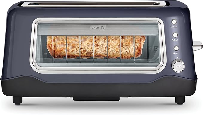 DASH Clear View Toaster Grey