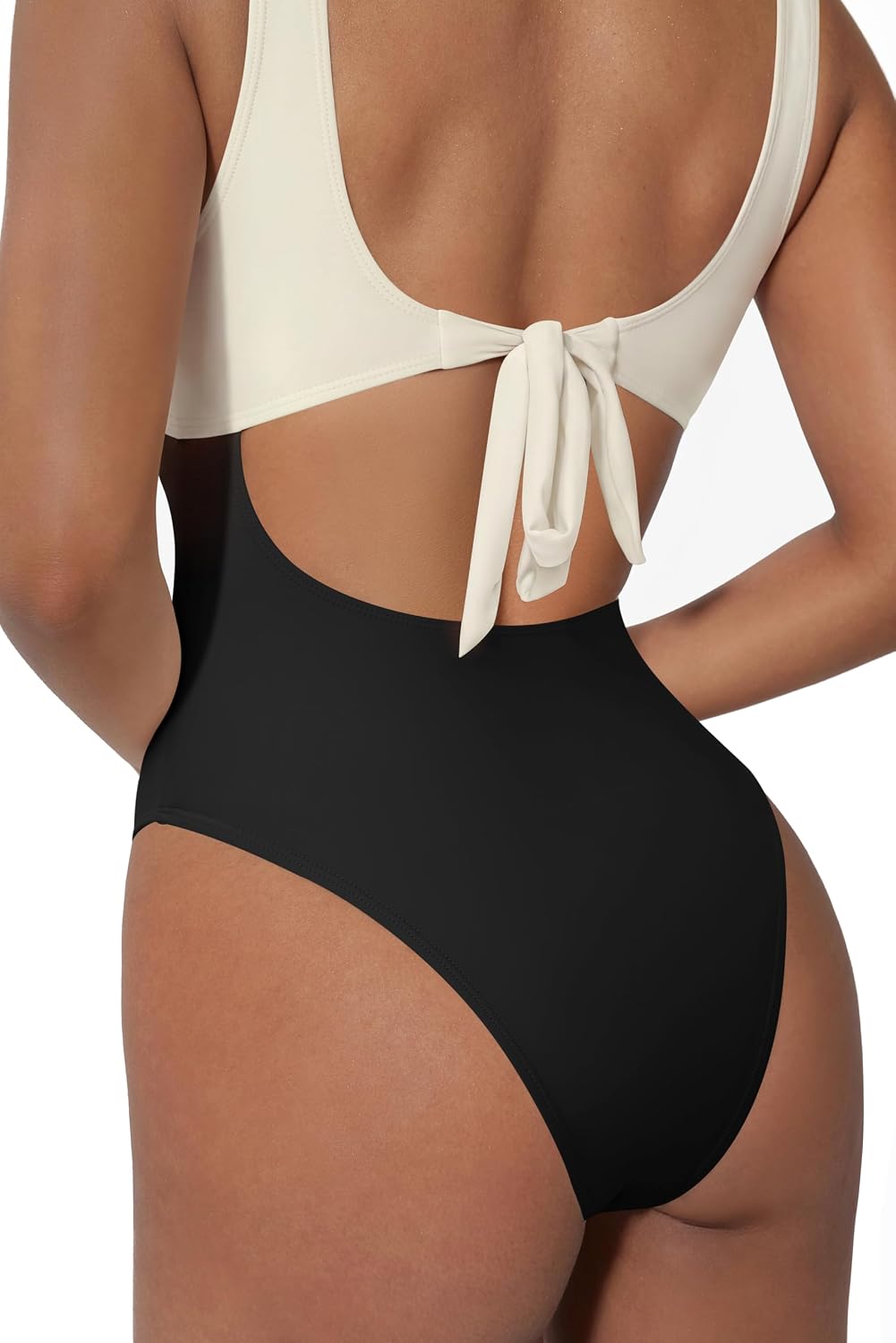 SUUKSESS Women Sexy One Piece Tummy Control Swimsuit Cutout Backless Bathing Suit