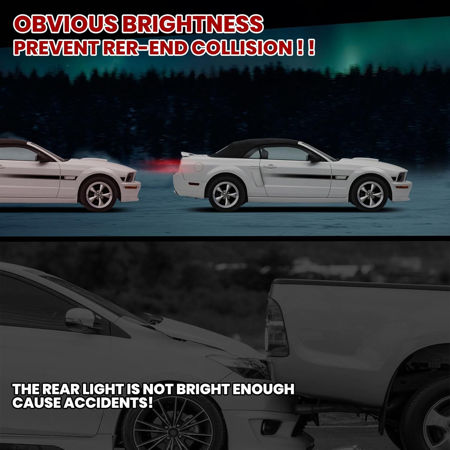LED Tail Light Rear Lamp For Ford Mustang 2005 2006 2007 2008 2009 Left and Right Side Replaces FO2800191 FO2801191