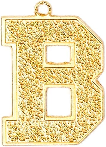 Miniatura 5 de Dijes colgantes de letras doradas para hacer joyas y manualidades (dorado, paquete de 26), Cobre, No es una piedra preciosa