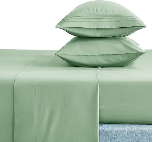CozyLux Hotel Luxury - Juego de sábanas extra largas (XL) Serie 1800 Sábanas bordadas de microfibra individual XL, doble cepillado, bolsillo