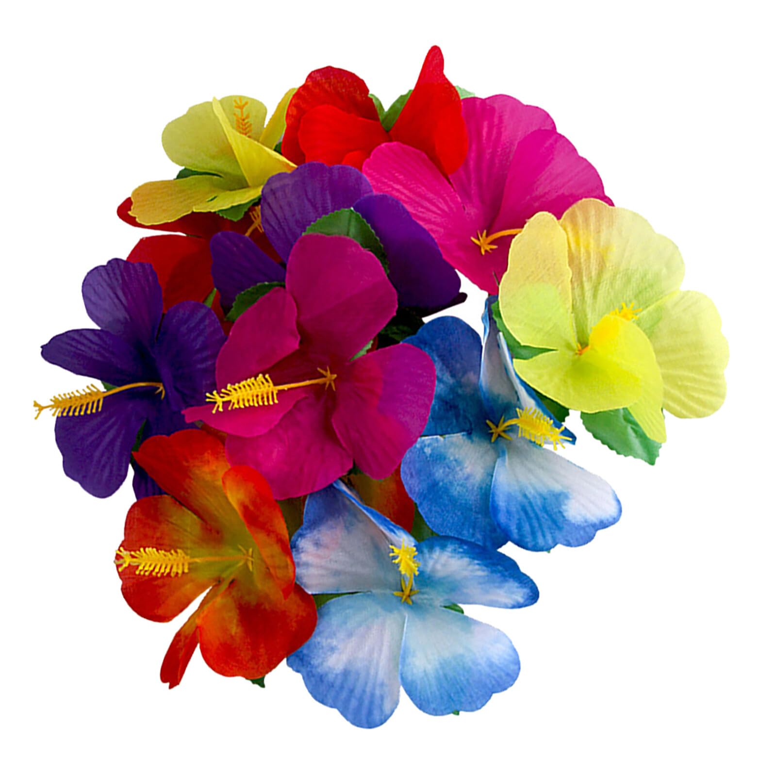 Blumendekoration mit 72 Künstlichen Frangipaniblüten Sommerfest Hawaii aus Stoff als Fotorequisite und Pflegeleichter Künstlicher Blumenschmuck Zufällige Farbe für Hawaii Partys