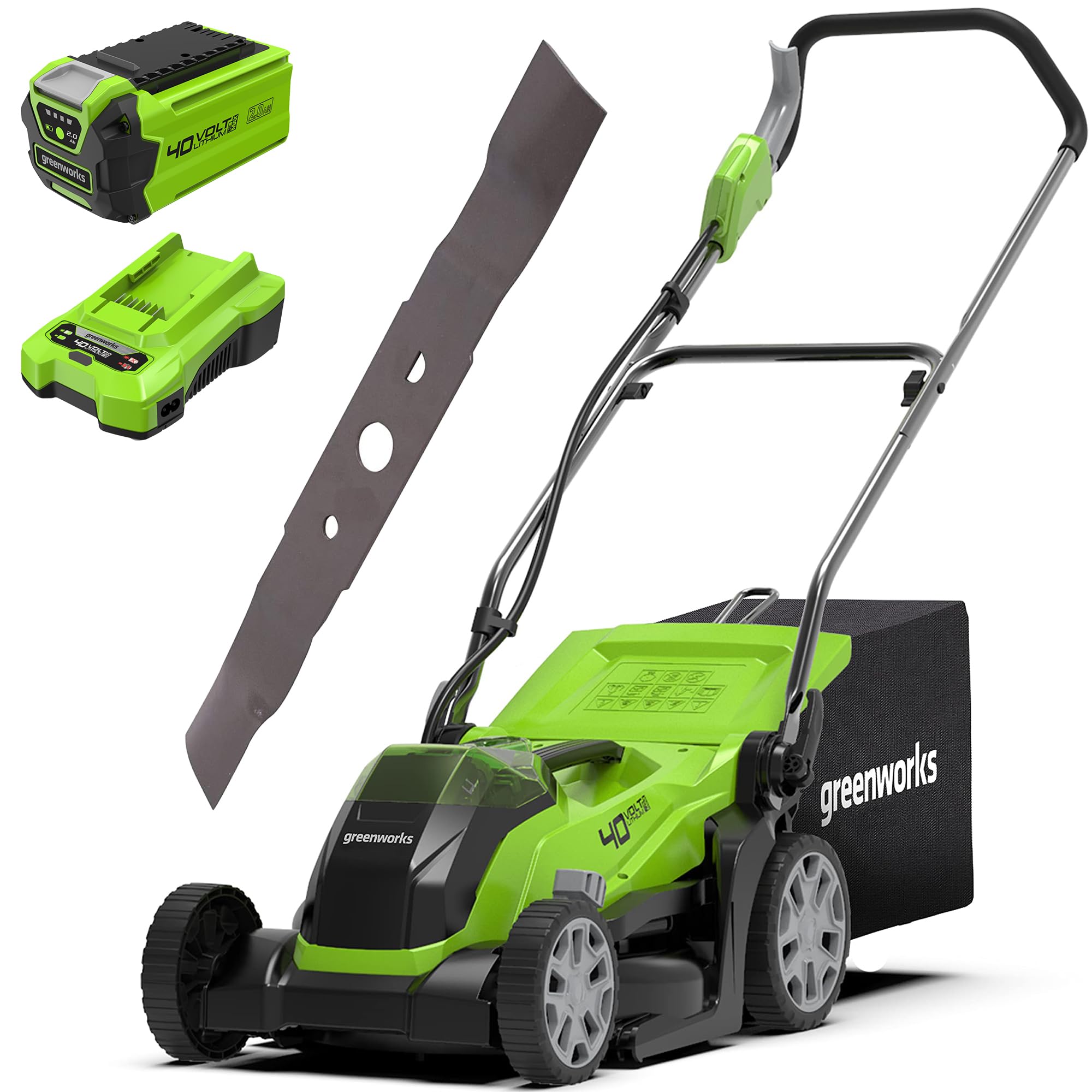 Auswahl an Gartengeräten von Greenworks