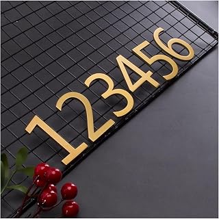 Door Numbers,Front Door Number,Brass Digital House Number,Self-adhesive Room Number,Personalized DIY Hotel Villa Letter Number License Plate,1pcs(Color:Number 1,Size:5cm) (Color : Number 9, Size : 7