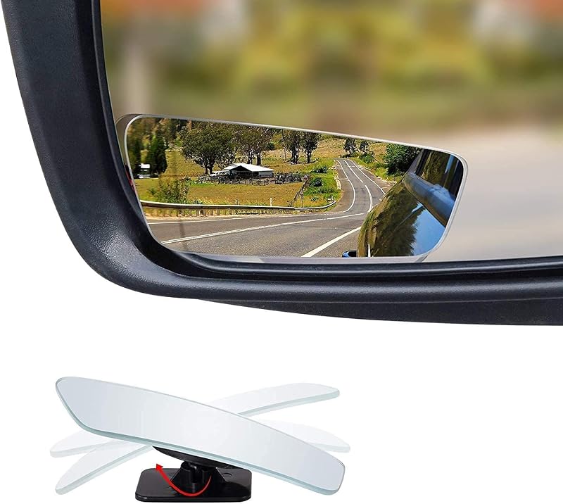 Espelhos auxiliares retangulares para ponto cego Verivue Mirrors com lente convexa HD – 2 unidades