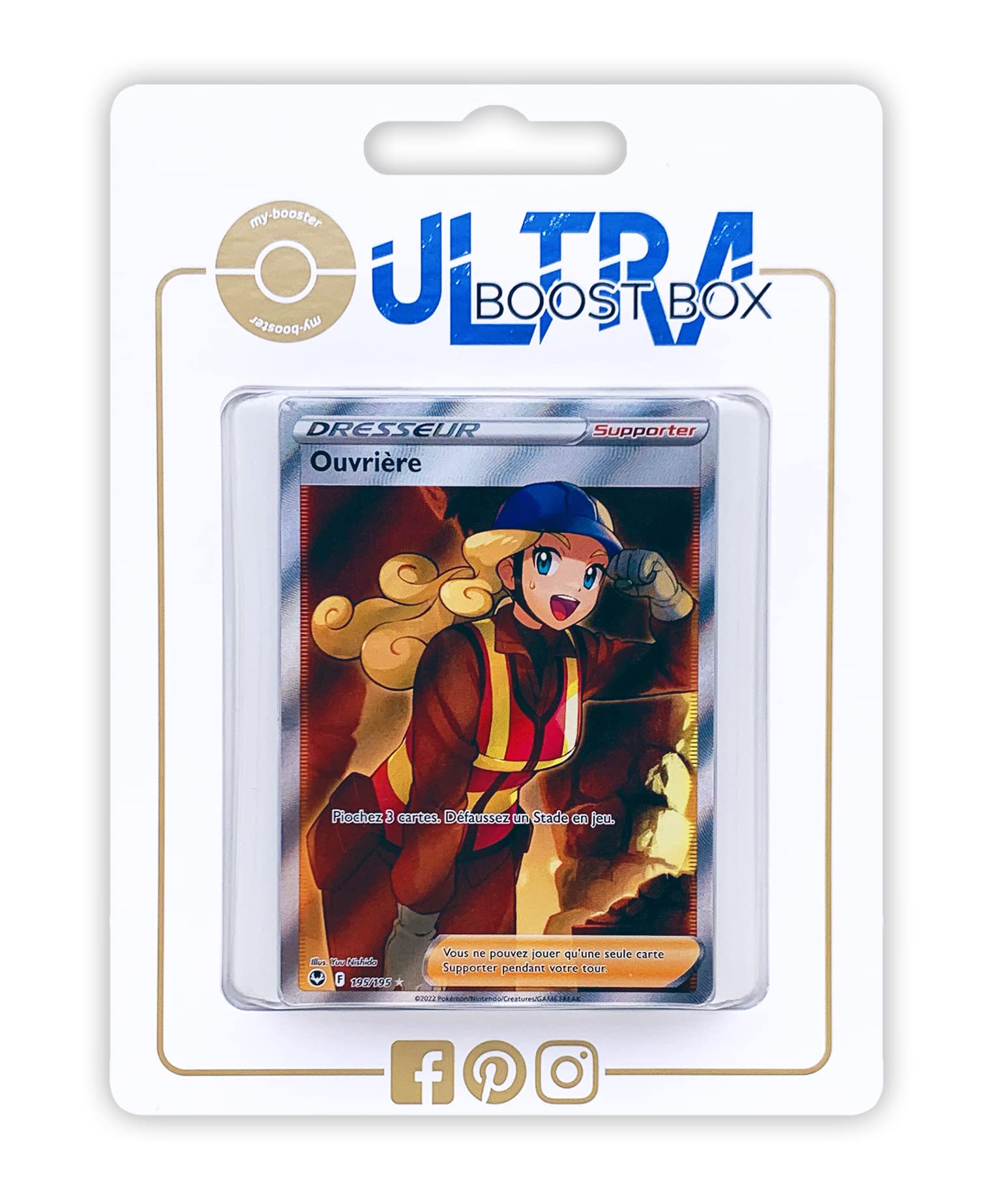 worker pokemon card price Ouvrière (Worker) 195/195 Full Art trainer - Myboost X Epée et Bouclier 12  Tempête Argentée