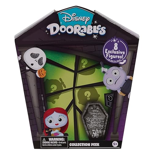 Just Play Disney Doorables NEW Tim Burton’s The Nightmare Before Christmas Collector Pack, Collectible Blind Bag Figures, Kids Toys for Ages 5 Up - Nightmare Before Christmas Collectors Pack