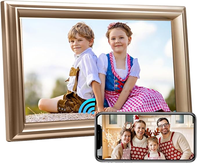 WiFi Digital Picture Frame 10.1Inch IPS 1280x800HD Cloud Smart Digital Photo Frame,16GB Storage, Wall Mountable, Auto-Rotate, Share Photos via App, Send Photos from Anywhere