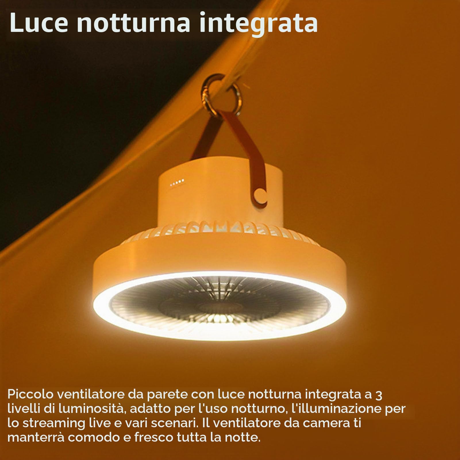 Ventilatore da parete piccolo con telecomando, mini ventilatore
