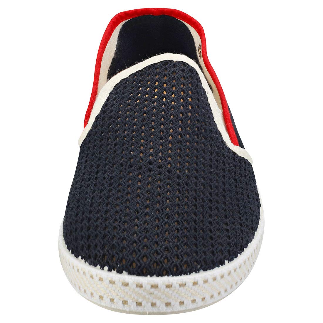 Rivieras Classic Match Mens Espadrillas Scarpe in Navy Rosso Bianco