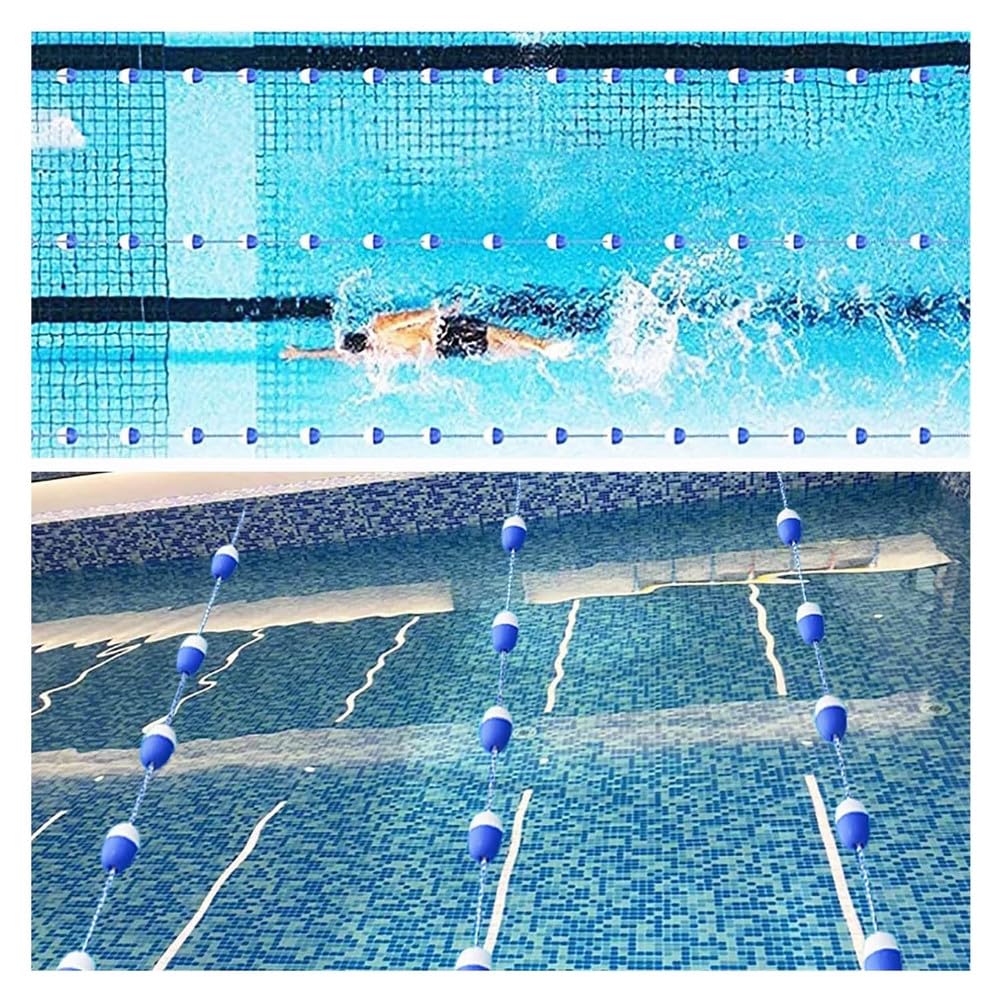 Línea de la Piscina, Seguridad De La Piscina Divisor Corchera Línea con flotadores y Ganchos para Divisor de Extremo Poco profund,14 M/45.93 FT