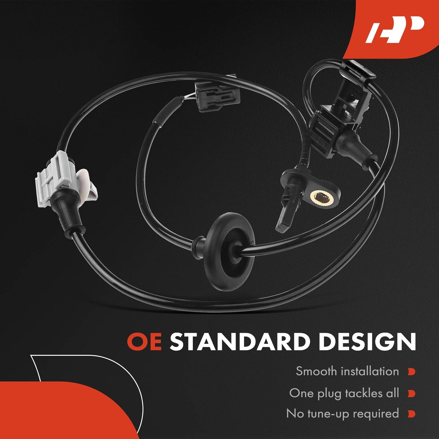 A-Premium ABS Wheel Speed Sensor Compatible with Honda Models - Odyssey 2007 2008 2009 2010, 3.5L, MPV - Front Driver and Passenger Side, 2-PC Set, Replace# 57455-SHJ-A02, 57450-SHJ-A02