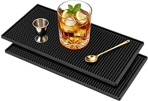 Xibany Bar Mat, 12x6IN Non-Slip PVC Mats for Home Coffee Bar Countertop