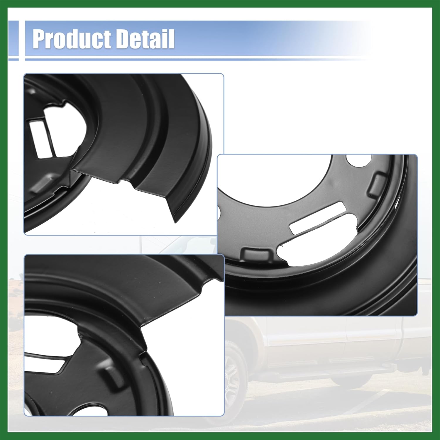Motoforti 1 Set Rear Brake Dust Shield Backing Plates for Ford F250 Super Duty 1999-2010 4C3Z-2209-AA Long-Lasting