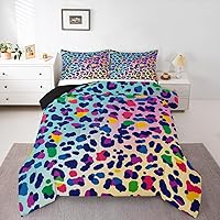 Vista 33 de Erosebridal Juego de edredón rosa para niñas, ropa de cama con estampado de animales para niños y adolescentes, juego de ropa de cama colorido