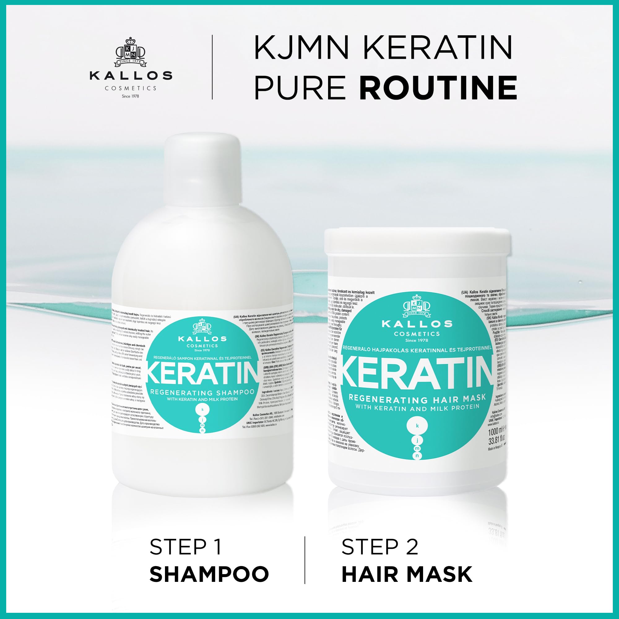 Kallos Masque pour Cheveux Keratin 1 L