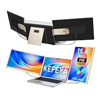 KEFEYA Monitor Portatile per Laptop, 15.6” Triplo Schermo PC Portatile