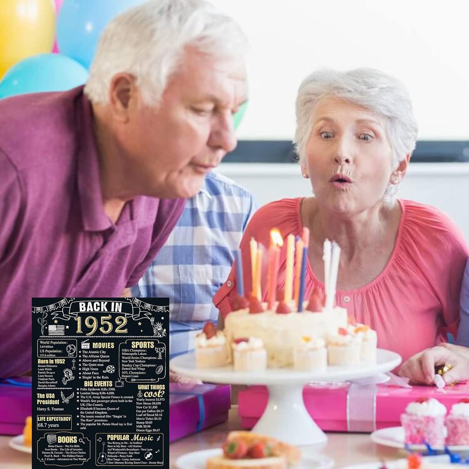 Buy 70th Birthday Decorations for Women or Men, Classy Vintage Table