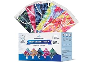 WECARE Disposable Tie Dye Face Masks for Adults