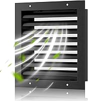 Vista 8 de Cubierta de ventilación de retorno de aire de 22.5 pulgadas de ancho x 22.5 pulgadas de alto, rejillas de ventilación de aleación de aluminio