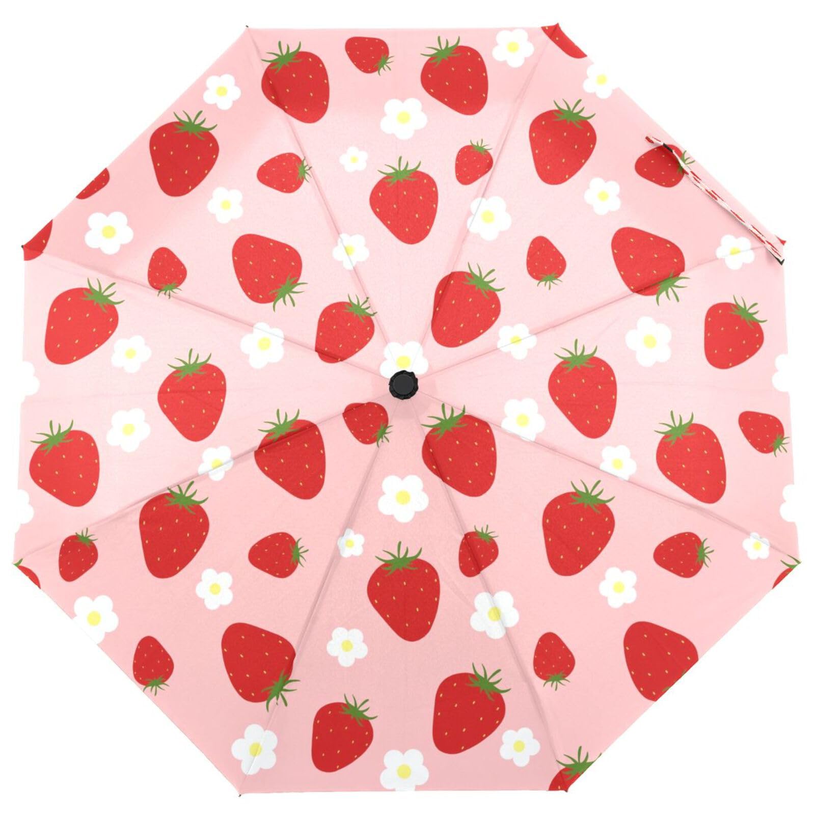 Khulula Automatic Auto Open Close Compact Printed Travel Umbrella for Rain Water-Resistant Mini Small Size Lightweight Folding Umbrella