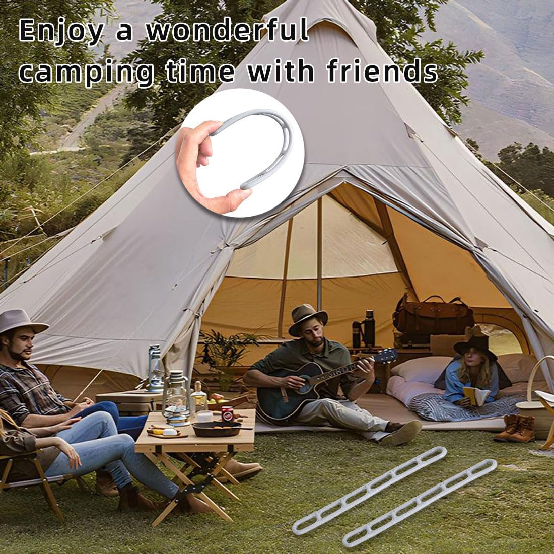 Lot De 30 échelles Pour Auvent De Caravane - Sangles De Tension Extra Fortes - Caoutchouc Flexible Et Résistant