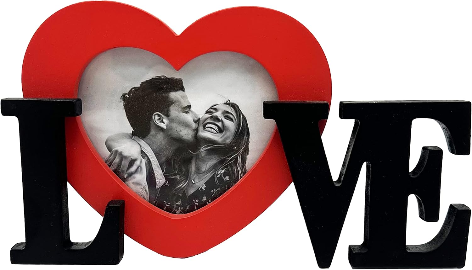 TMD Retail Love Heart Picture Frame Red & Black Color