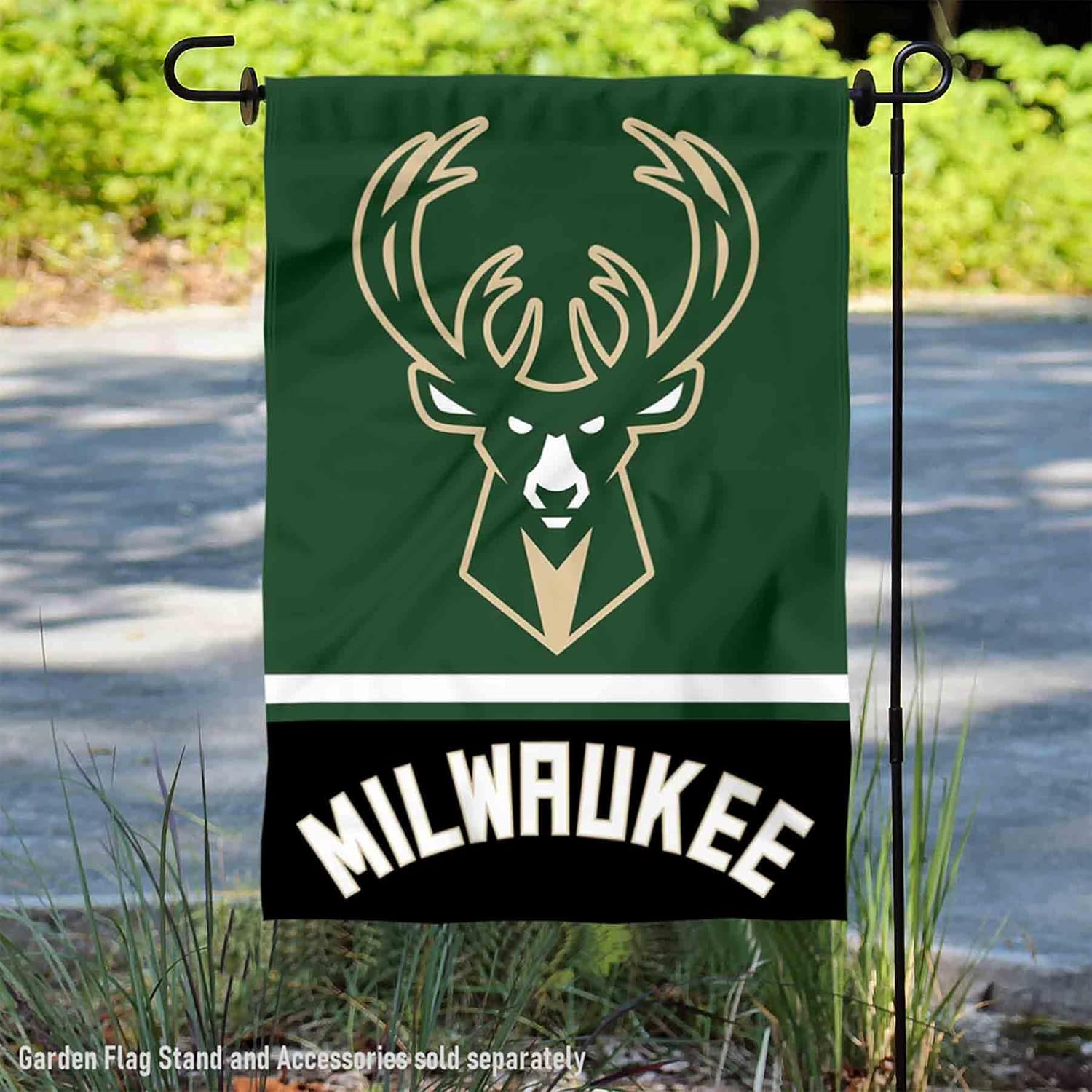 Milwaukee Bucks Double Sided Garden Flag - Image 2