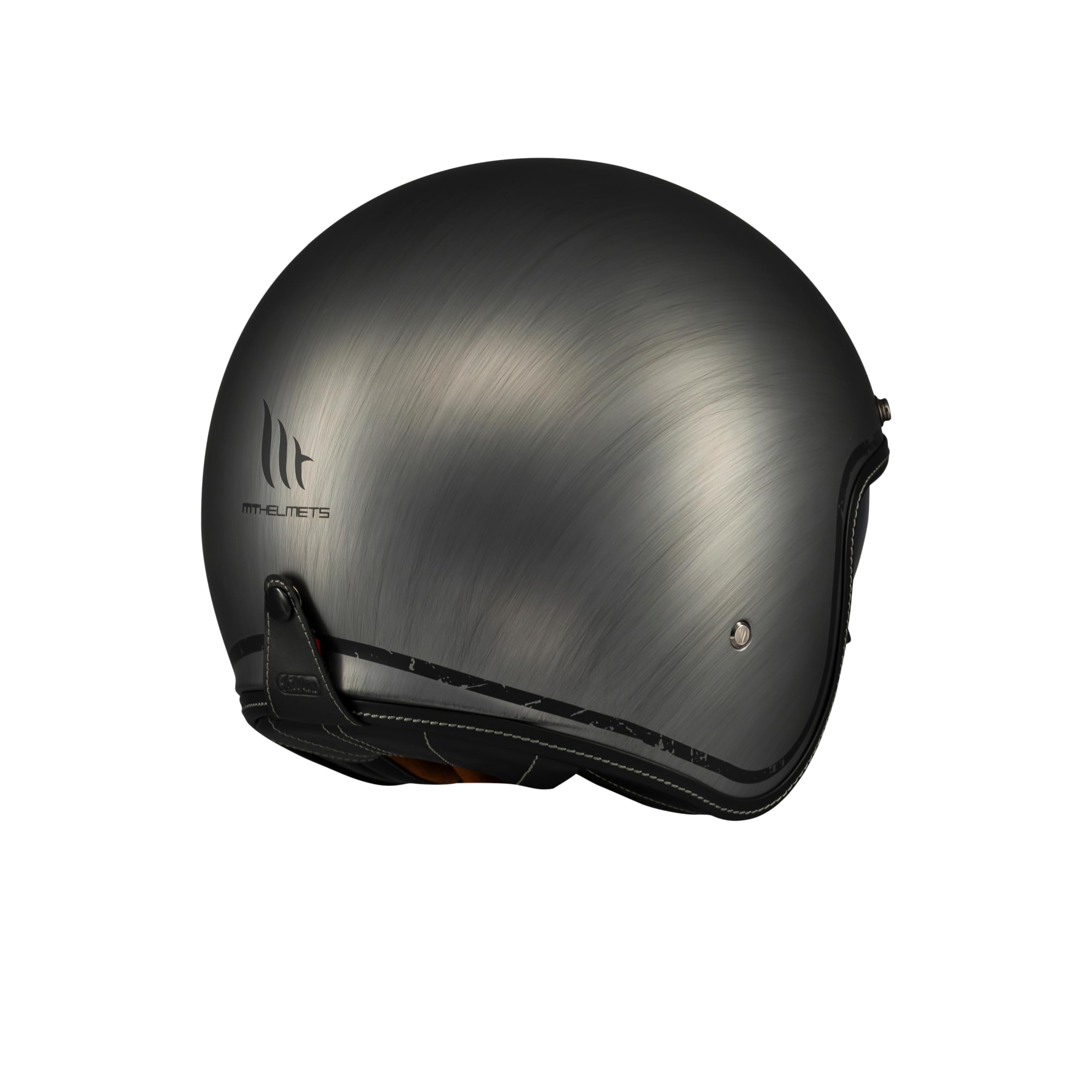 MT Helmets Le Mans 2 SV – Casco Moto Jet Vintage con Detalles en Cuero, Visor Solar Retráctil Full Vision, Interior Lavable y Calota HIRP | Homologado ECE 22.06 & DOT