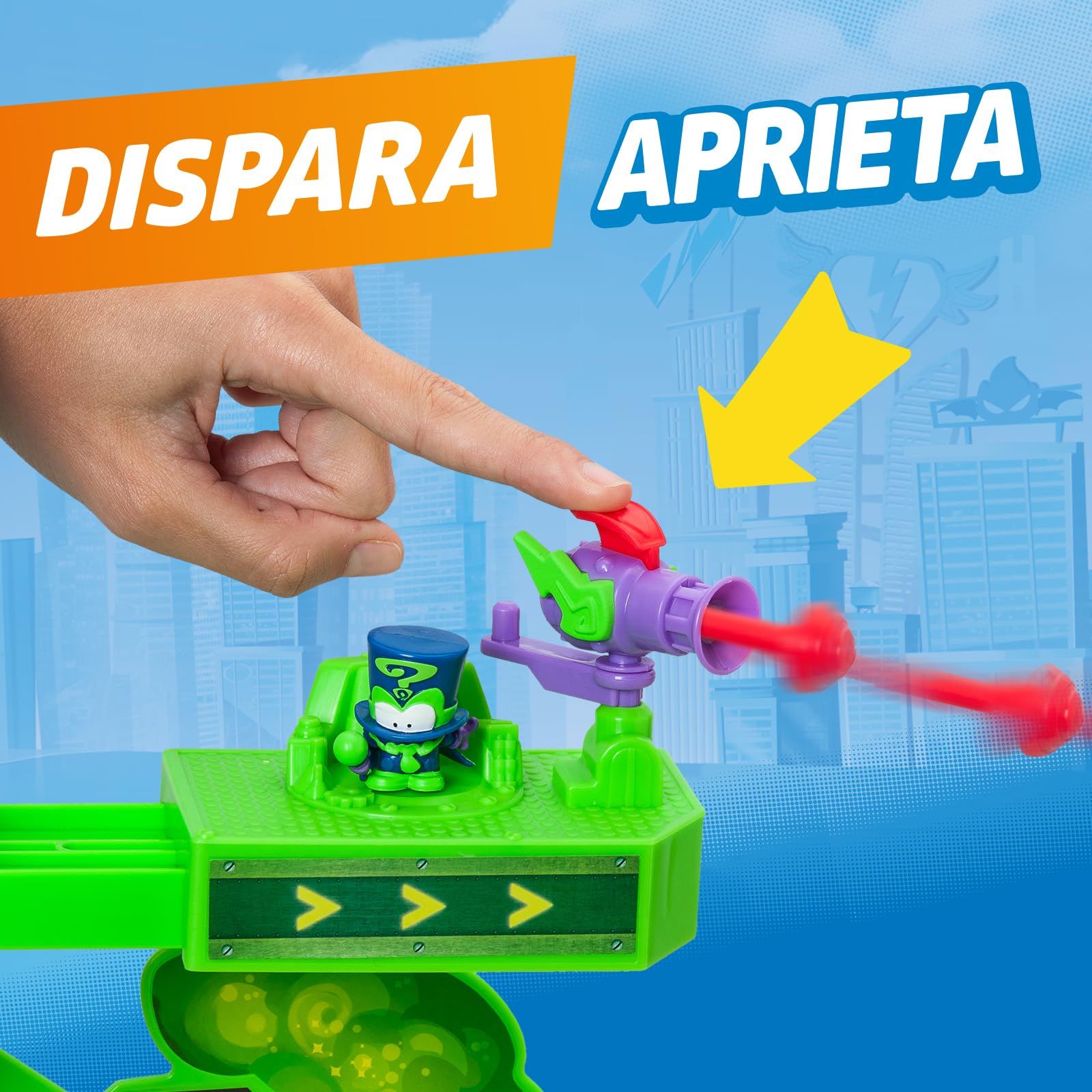 SUPERTHINGS KAZOOM Power – Enigma Tower. Torre de Enigma de la Serie de TV “Kazoom Power”. Contiene 1 Enigma Tower,1 Enigma Exclusivo,1 aeronave,1 prisión,1 catapulta,1 Disparador y 3 proyectiles — view 8