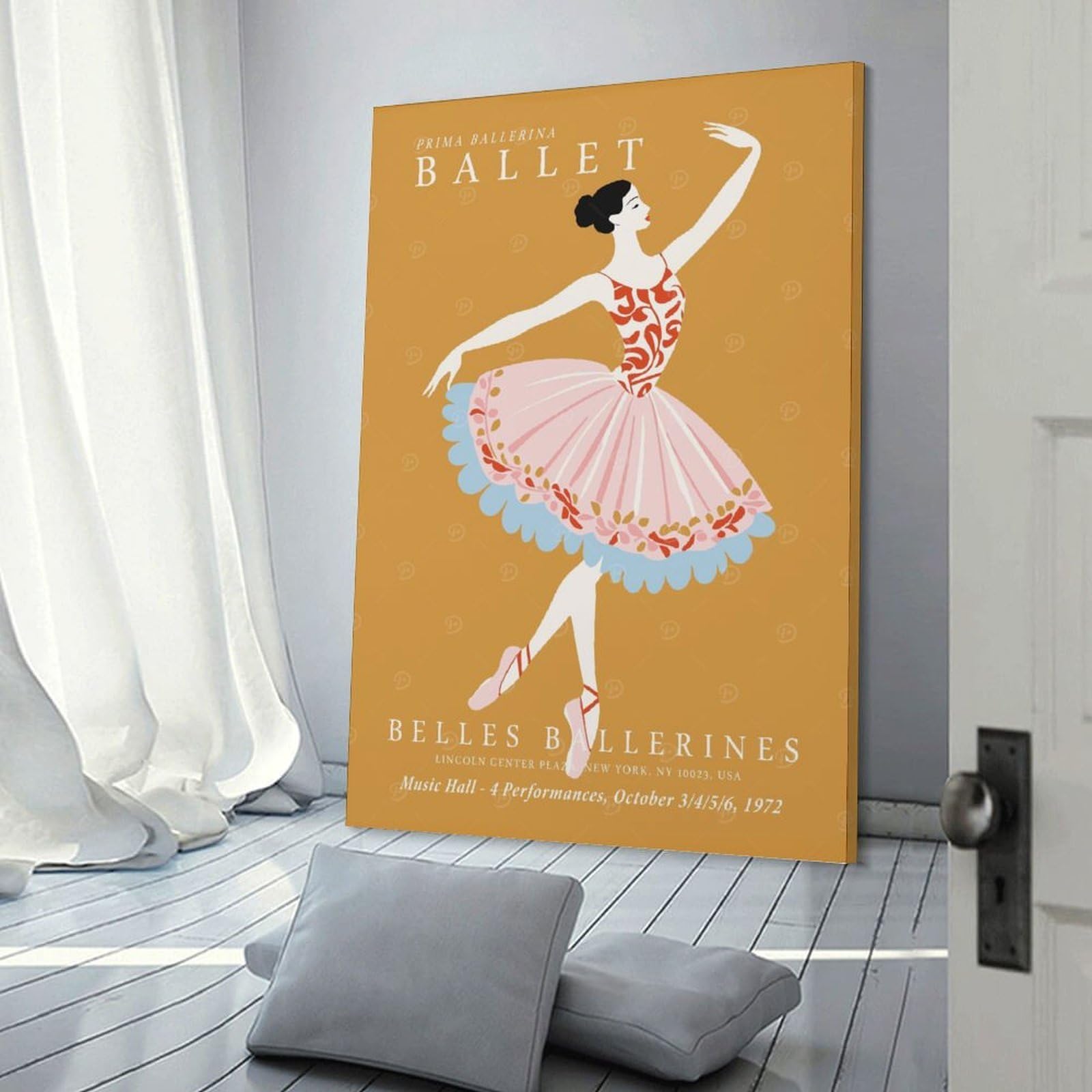 Junmoney Prima Ballerina Ballet Decorative Canvas Print 12x18inch(30x45cm), for Gallery Wall Layouts in Home Or Office, Home Wall Art for Statement Displays