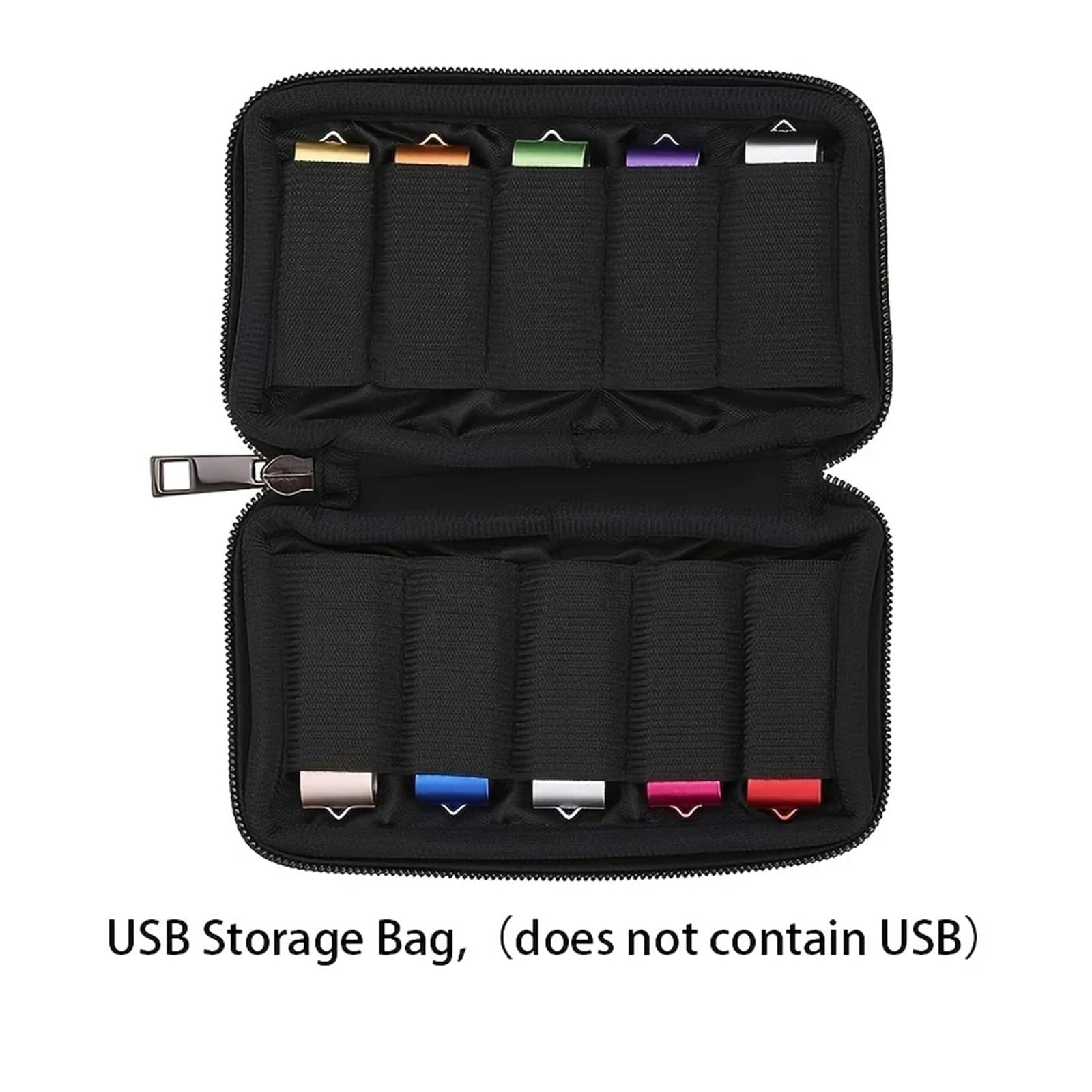 Estuche de almacenamiento para disco duro, 4 unidades, USB, organizador portátil, a prueba de polvo, para cable de tarjeta SD