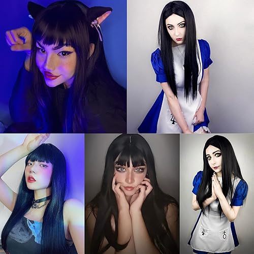 Miniatura 84 de anogol Vocaloid 32" 80 cm de largo recto de Cosplay peluca Pelucas Para Fiestas Halloween, Anaranjado