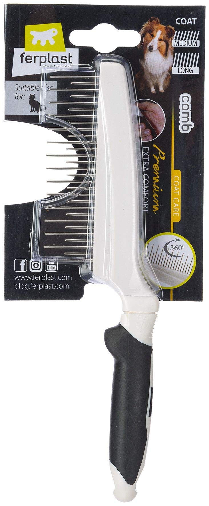 Pettine Per Gatti Ferplast - Denti Rotanti Per Pelo Medio/Lungo - Foto 9