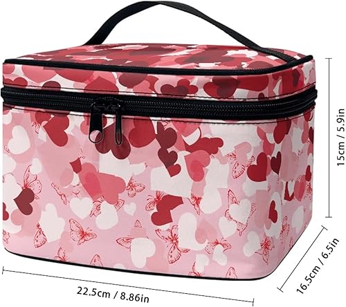 Vista 134 de doginthehole Bolsa de maquillaje, bolsa de cosméticos de viaje, bolsa de aseo portátil grande, organizador de accesorios para mujeres y niñas