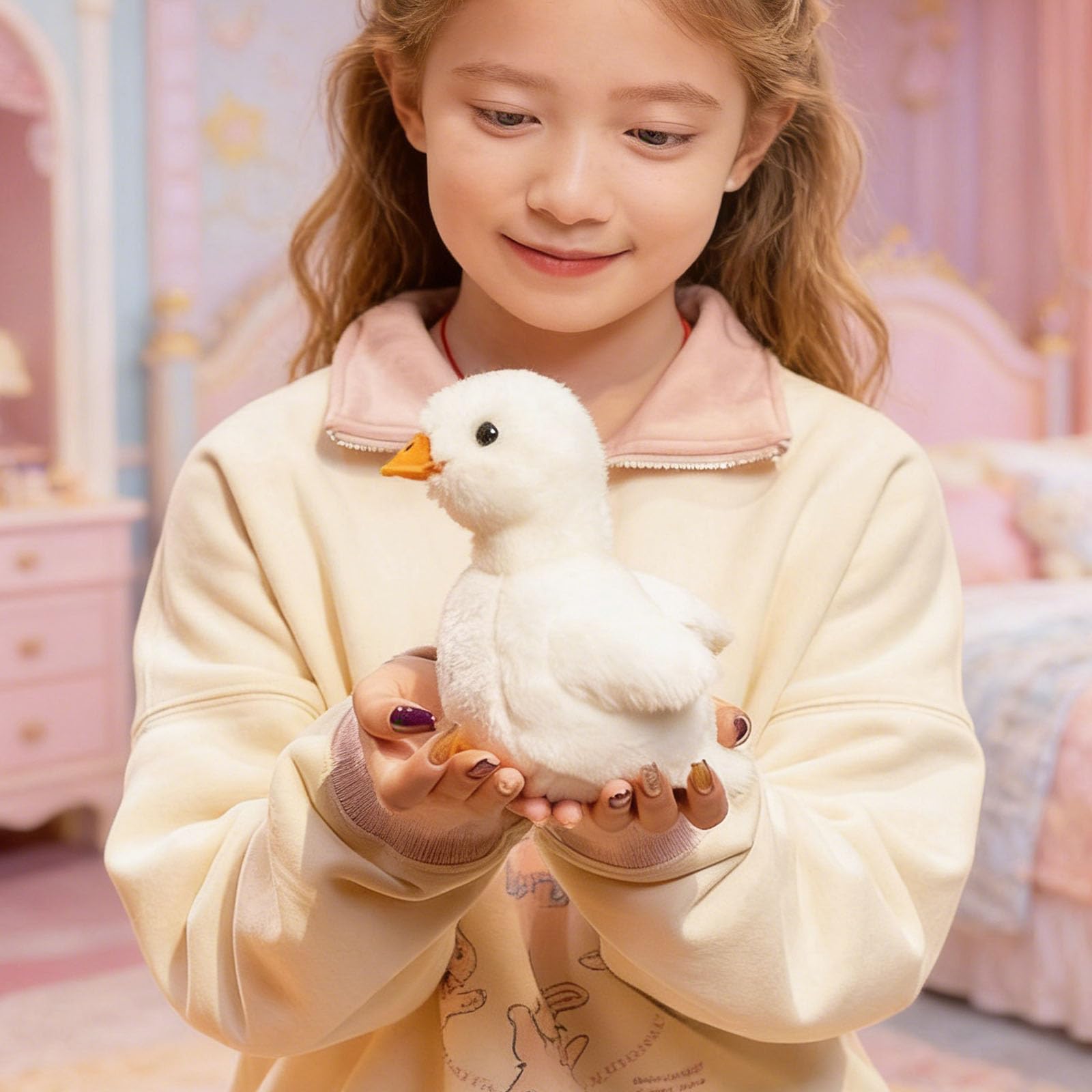 Peluche, Peluche Anatra Bianca Simpatico Anatroccolo Regalo Bambini