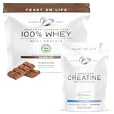 Bundle - Grass-Fed Whey Protein Isolate Chocolate 5lb + Creapure Micronized Creatine Monohydrate Unflavored 250g (1 Unit Each)