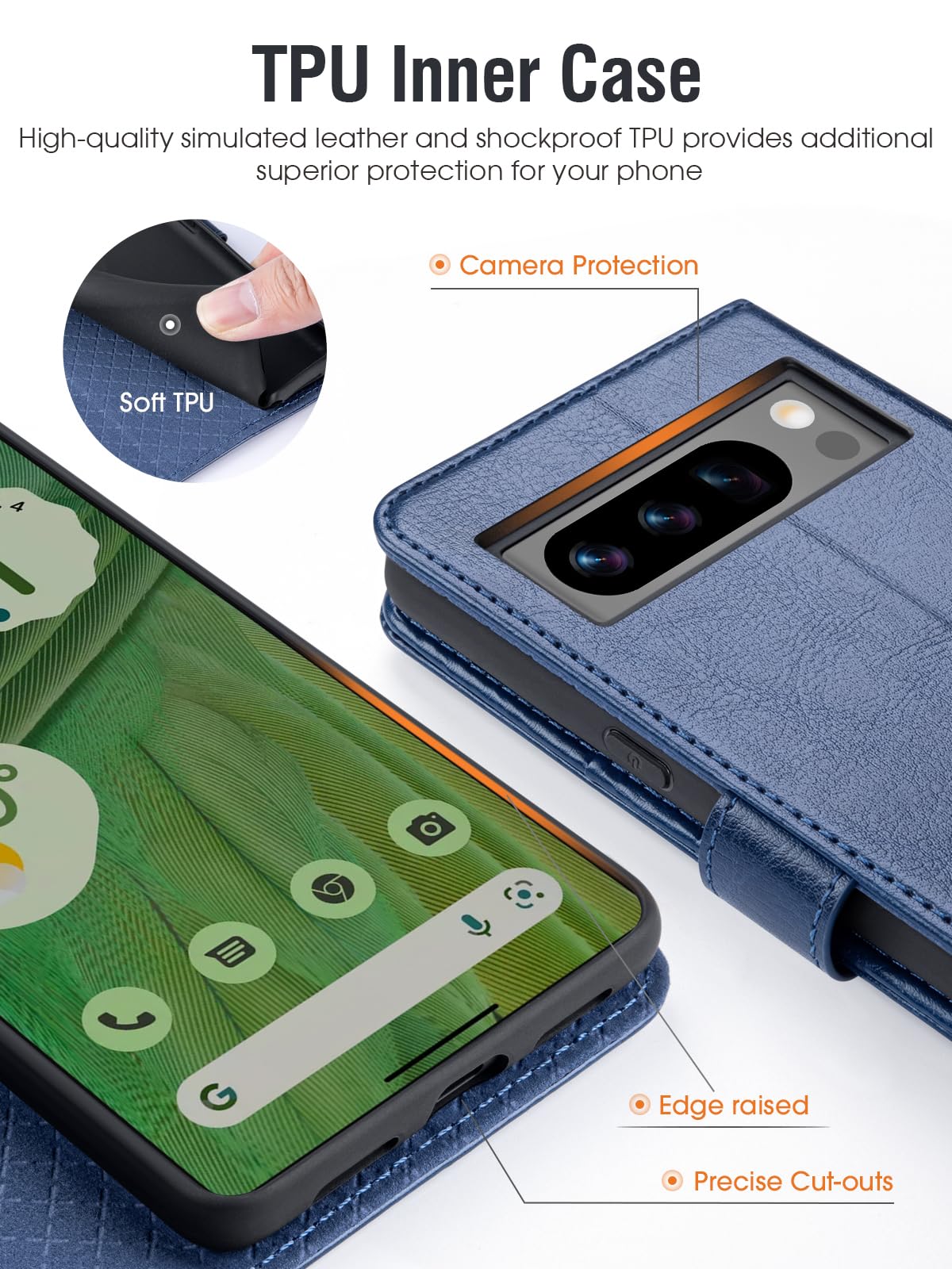 Custodia A Portafoglio Per Google Pixel 8 Pro, Con Funzione Di - Foto 11