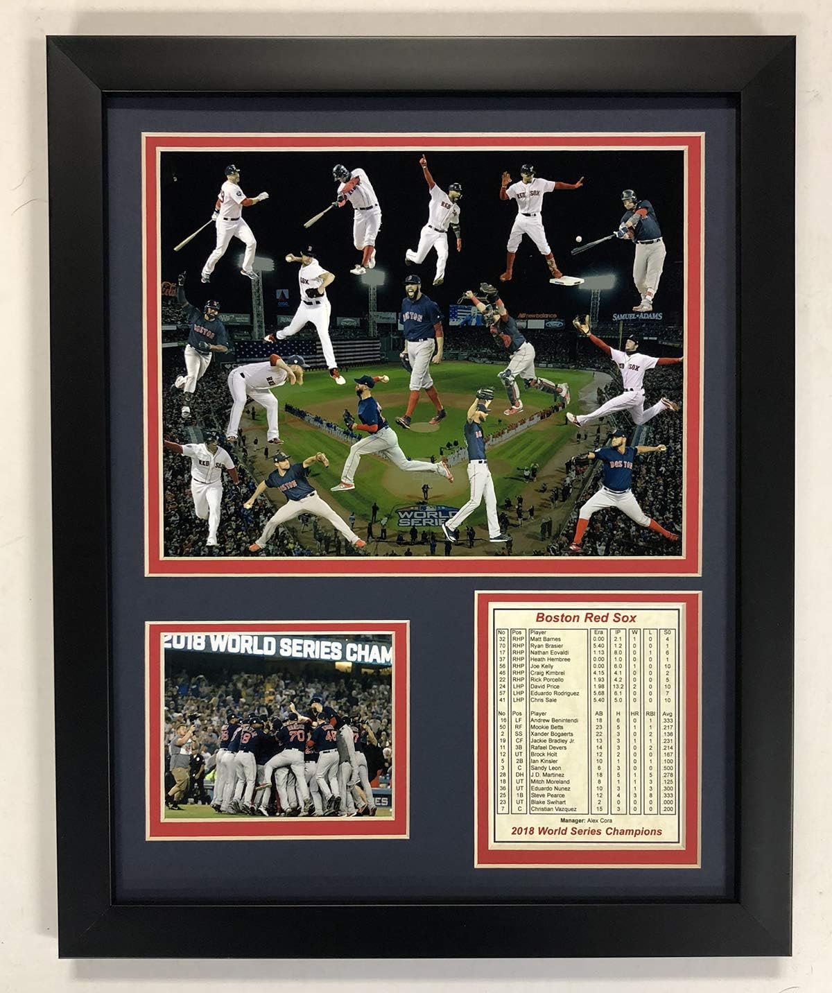 Legends Never Die MLB Boston Red Sox 2018 World Series Champions Framed Photo Collage, Collage, 12 x 15-Inch