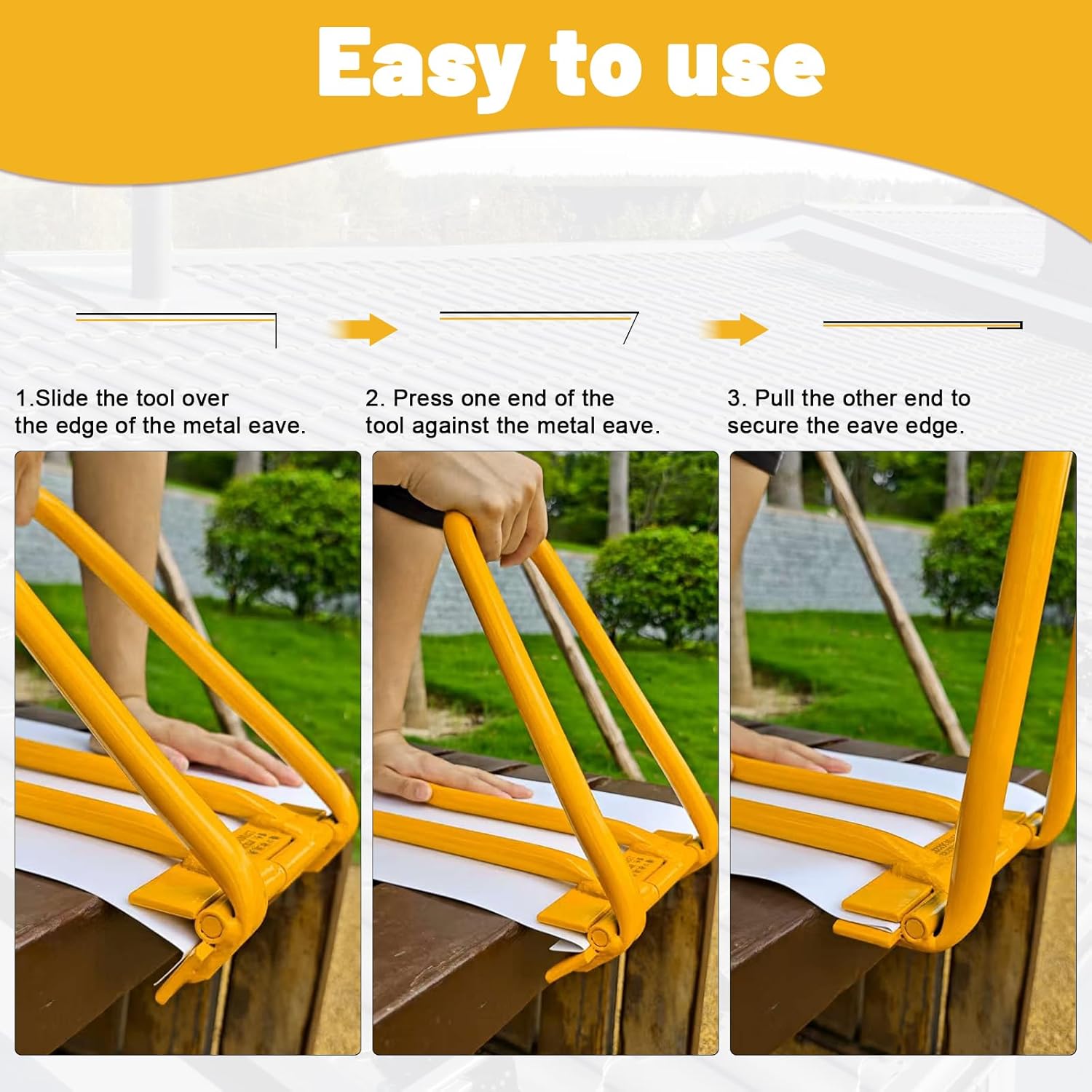 Standing Seam Roof Locker Tool Heavy Duty Locking and Hemming Roofing Tool for Metal Roof Panels Sheet Metal Seamer