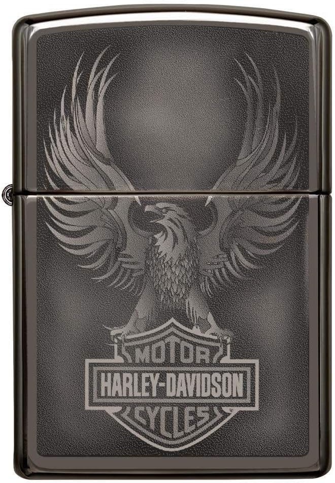 Zippo Harley-Davidson Eagle Wings Pocket Lighter Black