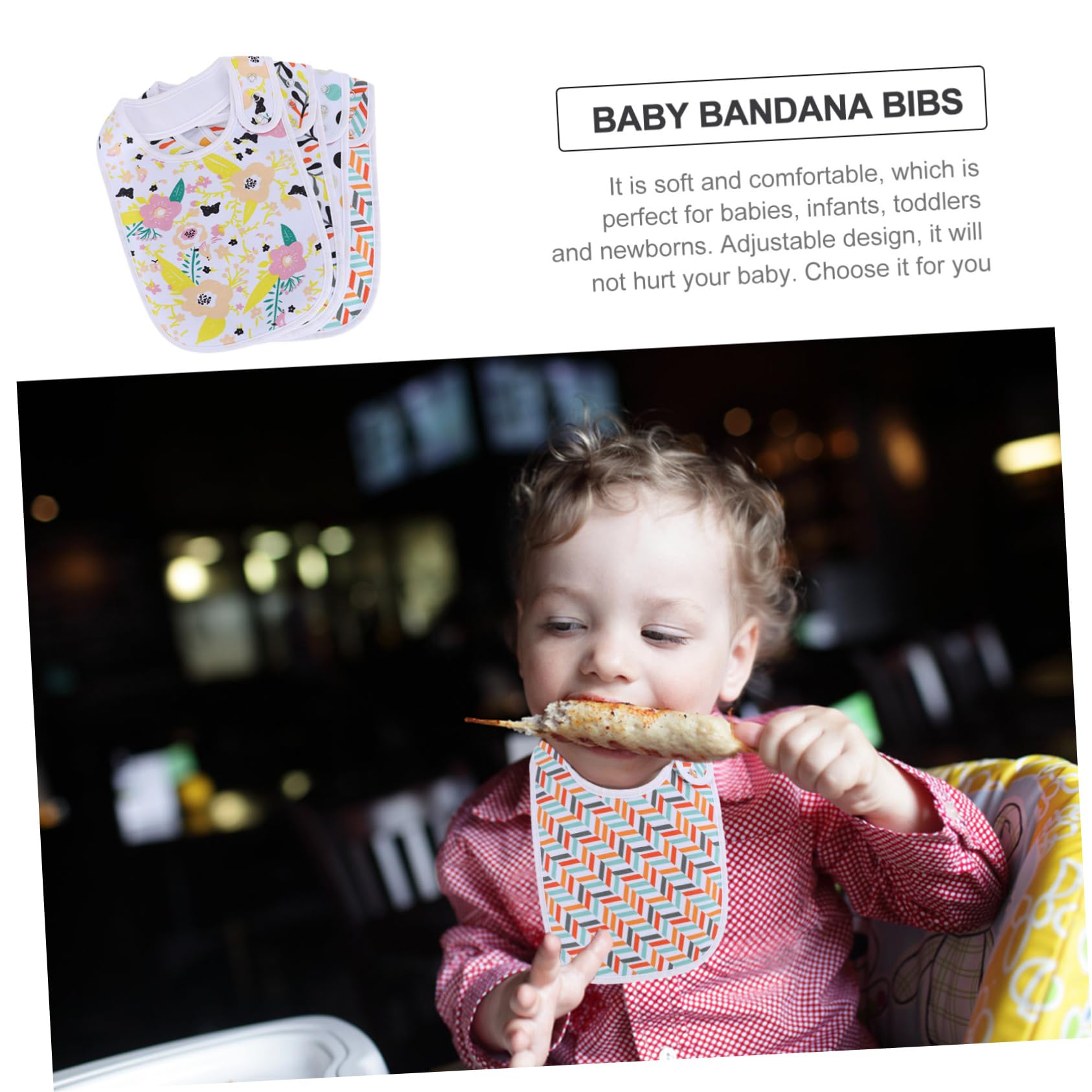 Abaodam 8piezas Baberos De Algodón Para Bebés Baberos Bandana De Doble Toallas De Saliva y Absorbentes Para Recién Nacidos y Versátiles