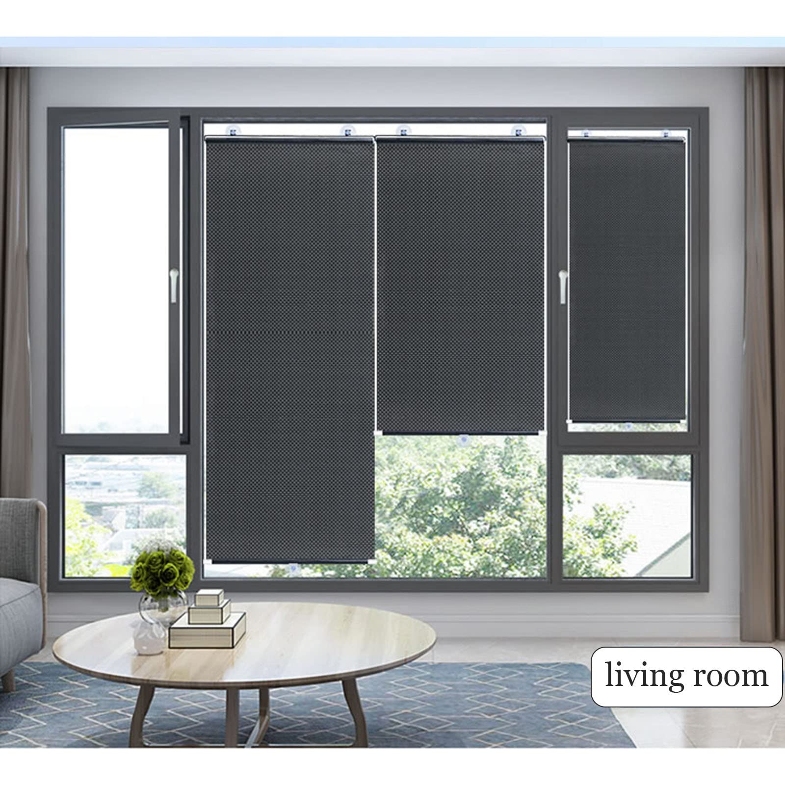 Tende Oscuranti Senza Foratura - PVC Nero Con Ventose | Per Finestre, Camera E Ufficio, 40x125 Cm - Foto 12
