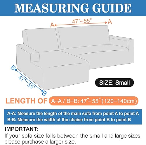 Miniatura 2 de ALIECOM Fundas de sofá modulares 100% impermeables en forma de L para perros, 2 piezas de tela suave y elástica en forma de L, fundas seccionales