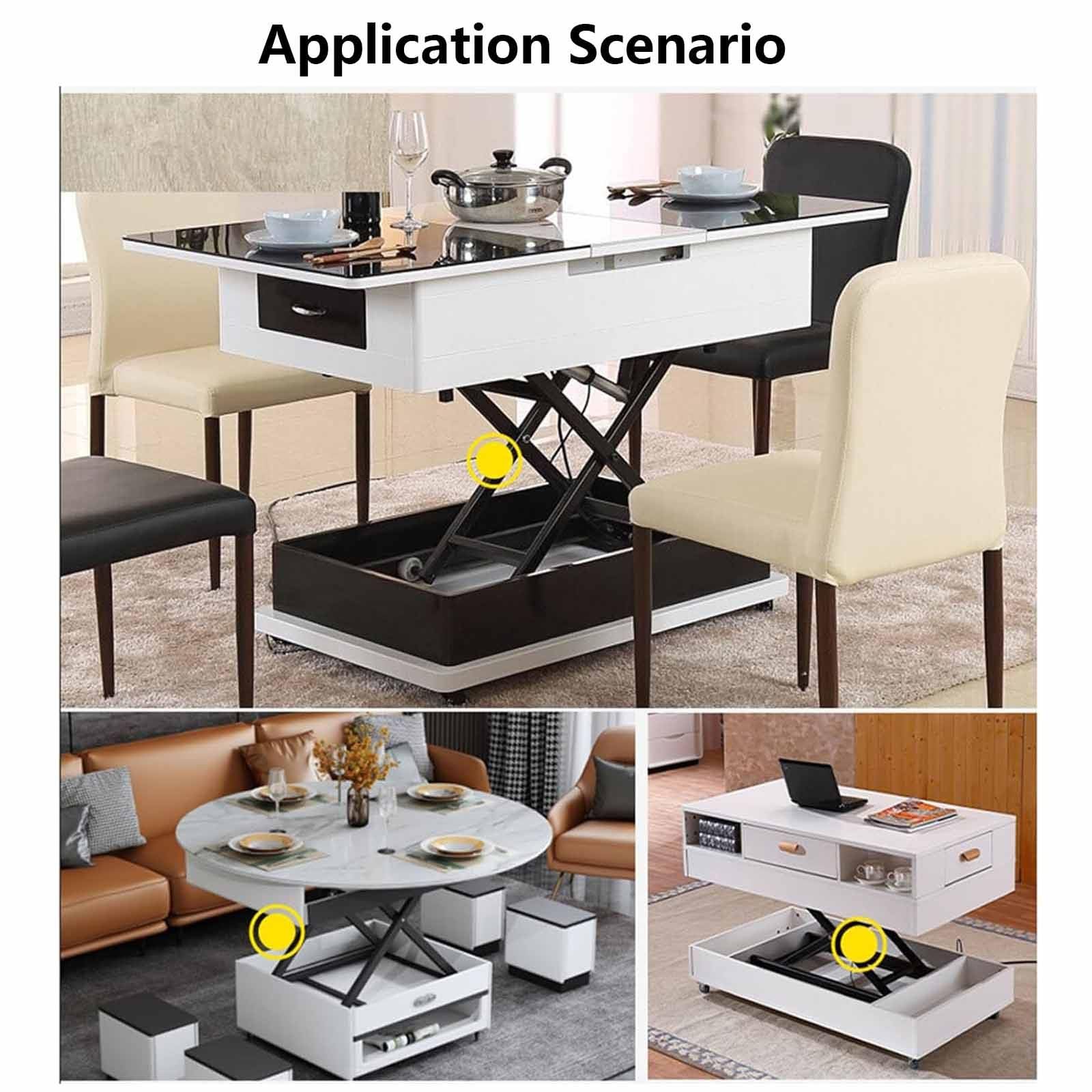 Élévateur électrique de table basse, sans fil, télécommande sans fil, design à monter soi-même, pour salon et bureau à domicile, capacité de 50/100/150 kg, hauteur réglable rétractable