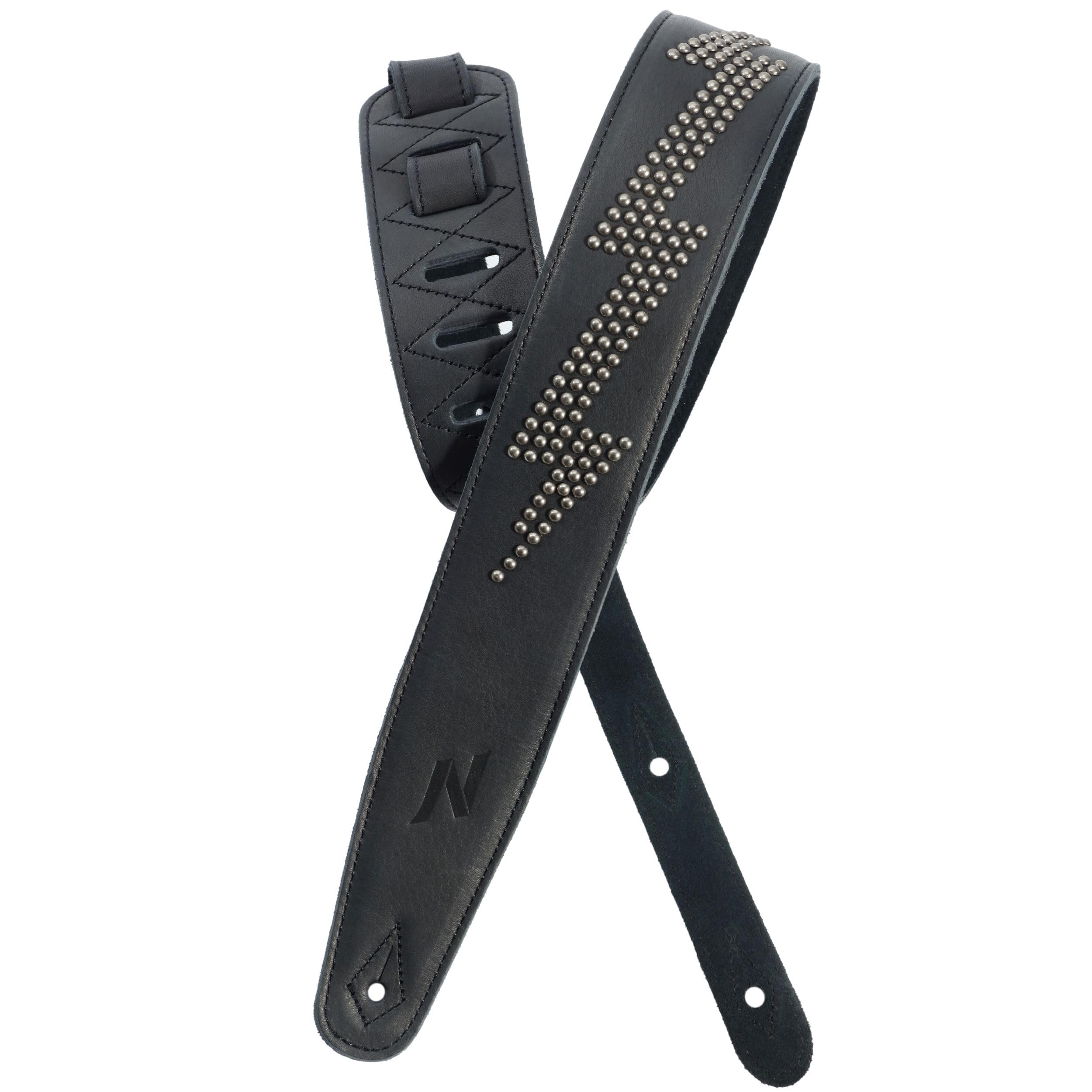 Sangle Guitare En Cuir Pleine Fleur Nefelibata - 2,5" Large - Rembourrée - Pour Électrique, Acoustique, Basse